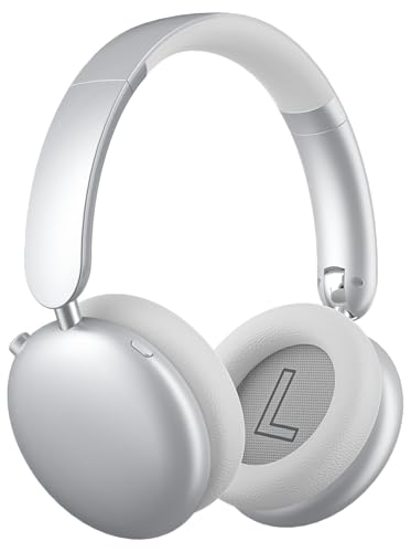 Wentronic Y06 Noise Cancelling Headphones,58H Playtime and 5 EQ Music Modes Wireless Over Ear Bluetooth Headphones with Microphone,Lossless Audio,Multipoint Connection,Foldable,Lightweight,Silver