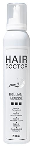 HAIR DOCTOR Brilliant Mousse Professioneller Pflegeschaum kräftigend, mit Milchprotein Pro Vitamin B5 Leave In Pflege, für seidigen Glanz Cover