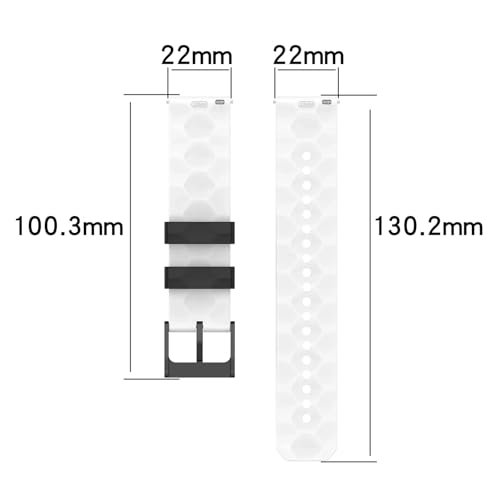 Correa de silicona de 20 mm y 22 mm universal para relojes inteligentes deportivos 2
