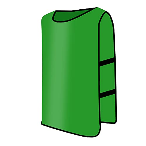 SPYMINNPOO 12 PCS Vests, Soccer Team Practice Jersey Breathable Lightweight Ventilated with Flexible Side Bands for Sports Adults (Grass Green Adult Model)