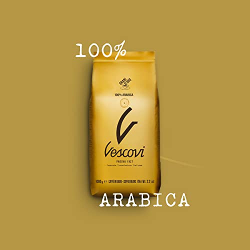 V Vescovi Grani D'oro 100% Arabica | Premium Italian Espresso Beans | Medium Roast | 2.2 Lb/1Kg #TOP1