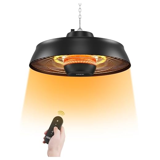 Pasapair Patio Heater - 1500W Outdoor Hanging Heater 3S Fast Heating with Remote - Adjustable Height Waterproof Infrared Mounted for Gazebo Garage - ETL Certified