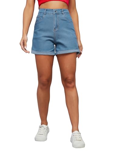 Short en jean extensible femme Dolce Crudo coupe ample confortable pour bouger librement en été XL