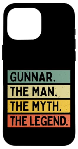 Gunnar The Man The Myth The Legend �ʔ������� �J�X�^�}�C�Y�� �X�}�z�P�[�X iPhone 16 Pro Max �p
