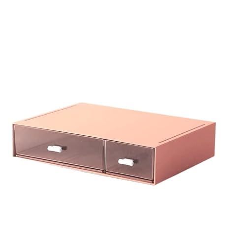 卓上小物ケース 小物入れ引き出し レターケース 書類ケース 収納ボックス 小物収納ボックス 透明 卓上 文房具 化粧品 事務用品 (B,ピンク)