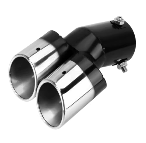 Tubo de escape doble curvo universal de 62mm que evita la corrosión del coche