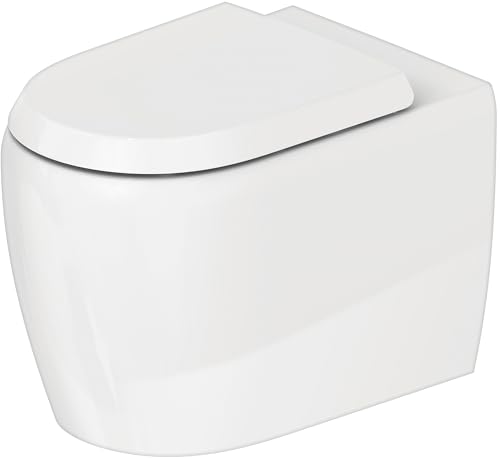 Duravit Qatego WC au sol, chasse deau basse, sortie horizontale, 390x600x400mm, rimless, 2020090000, Couleur: blanc