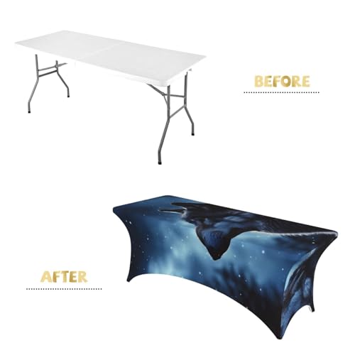 Nappe en élasthanne ajustée et extensible pour table de banquet