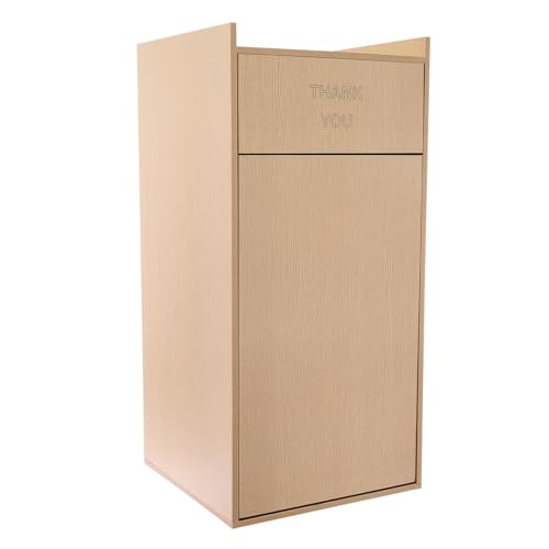 Caneca de basura comercial de 30 galones color madera