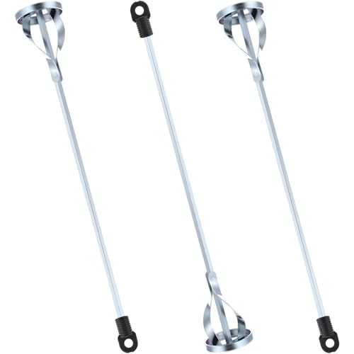 Lasnten 3 Pcs Paint Mixer for Drill, 1 to 5 Gallon Bucket, Paint Stirrer, Easy to Clean, 16.9" Mixing Paddles and 2.36" Mixing Impeller for Mix Mortar Mud Grout Resin and Epoxy(Silver)