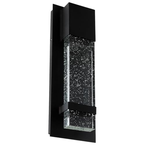 Sunlite LED Wall Sconce, Black Metal Frame with...