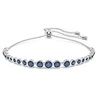 Swarovski Pulsera Imber Emily, Tallas redondas combinadas, Azul, Baño de rodio