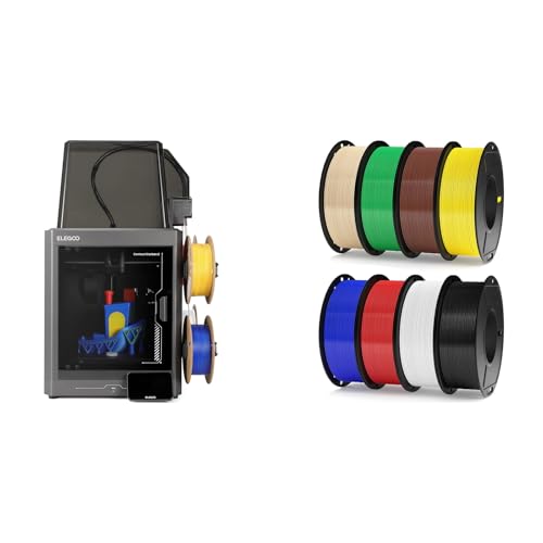 ELEGOO Centauri Carbon 2 Combo et pack PETG filament multicolore 8x250g pour impression 3D