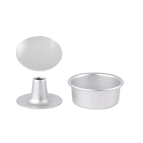 angwang 4/5/7/9/10Inch 3 in 1 Aluminum Alloy Round Hollow Non-Stick Chiffon Cake Mold Angel Food Cake Pan Baking Mould with Removable Bottom 4 Inch