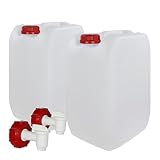 Garrafa con Grifo 20 litros. Apta para uso alimentario. Boca ancha. Idónea como depósito de agua potable. Resistente a químicos. (2 Unidades).