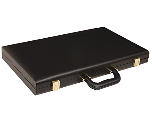 Middleton Games Deluxe Backgammon Set - 18" Classic Board, Black Case - Thumbnail 6