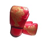 Aymzbd Boxing Training Gloves Half Finger Sturdy Heavy Bag Gloves Fight Training Mitts for Arts Kickboxing Fitness Adults, Kids red