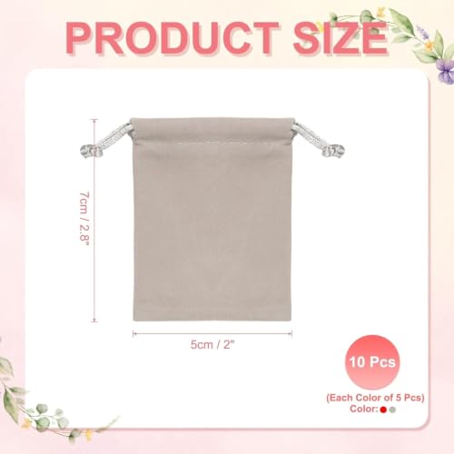 Bolsa para joyería para anillos collar pendientes sin enredos saquitos de terciopelo 3
