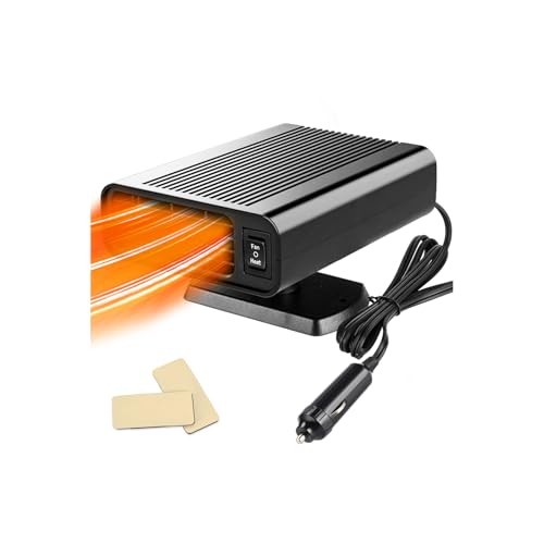 Leaflai 12V Autoheizung - Winter-Auto-Heizungsset 150W Auto-Heizung Anti-Beschlag-Autoheizung 2-in-1-Heiz-/Kühl-Windschutzscheibenheizungsventilator