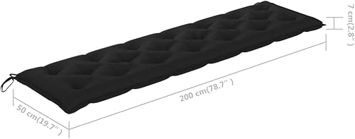 Miniatura 6 de loibinfen Cojín de banco de jardín con respaldo, cojín impermeable para columpio, cojín de asiento de repuesto para silla de columpio de patio, 78.7
