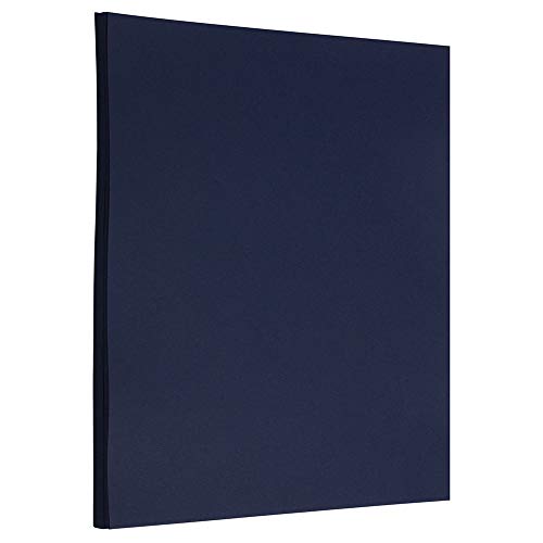 JAM PAPER Matte 28lb Paper - 105 gsm - 8.5 x 11 - Navy Blue - 50 Sheets/Pack