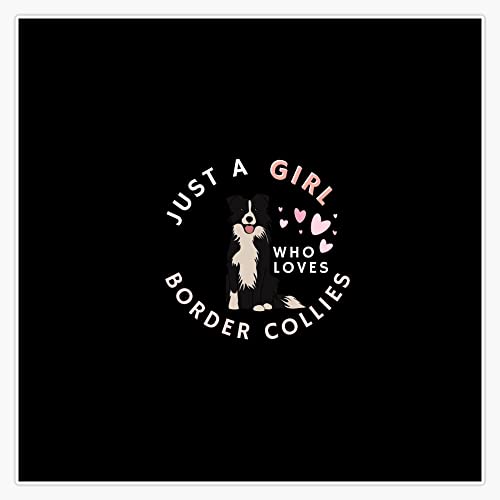 Just A Girl Who Loves Border Collies for Border Collie Lovers Round Metal 0.75" Lapel Pin Hat Shirt Tie Tack Pinback4