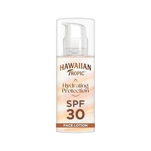 HAWAIIAN Tropic Hydration Protection Face SPF 30 - Loción Solar Protectora para el Rostro Ultra Ligera, Crema Hidratante Facial con Protección (individual)