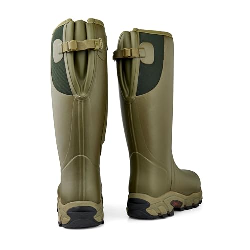 Woodwalker 18” 4 mm Hunting Boots for Men – Waterproof | Insulated | Adjustable Gusset for All Calf seizes | Heel Kicker | Running Shoe-Outsole| Flexible Construction3