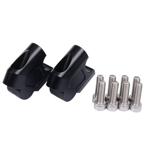 motorrad lenkererhöhung Für VOGE 525DSX DSX525 DS 525 X DS525X Motorrad Lenker Riser Up Clamp Mount Kegel Lenker Riser(B back Height-black)