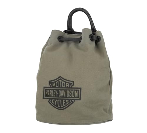 Harley-Davidson Women's Bar & Shield Puffy Classic Codura Drawstring Bag - Green2