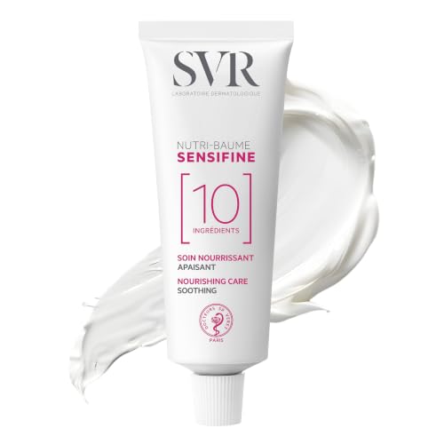 Image of SVR SENSIFINE Nutri-Baume Nourishing Rich Face Balm for Hypersensitive, Reactive, Dry Skin - Squalane and Shea Butter 24hr Soothing Moisturriser, 10-Ingredient Minimalist Formula, 40ml