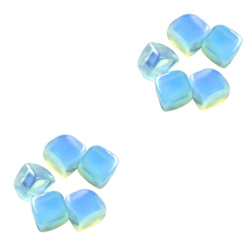 PartyKindom 2 Packs 100g Bulk Opal Chips Fish Tank Rocks Decorative Gravel Handmade Crystal Stones Small Cube Decor for Aquarium