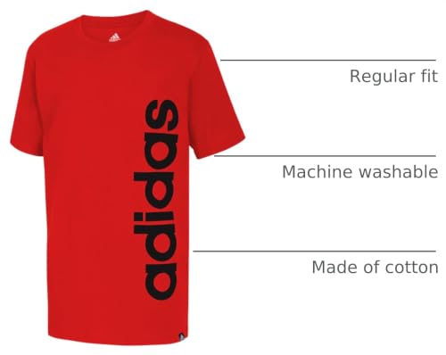 Image of Adidas Boys Short Sleeve Linear Logo T-Shirt