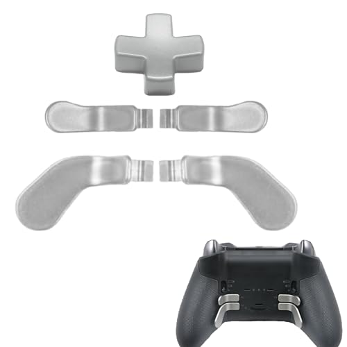 Image of 5 Pack Metal Paddles for Xbox Elite 2 Controller,Elite Series 2 D-Pads Replacement Parts for Xbox Controller Elite Series 2, Elite 2 Core Controller Accessories(Silver) [video game]