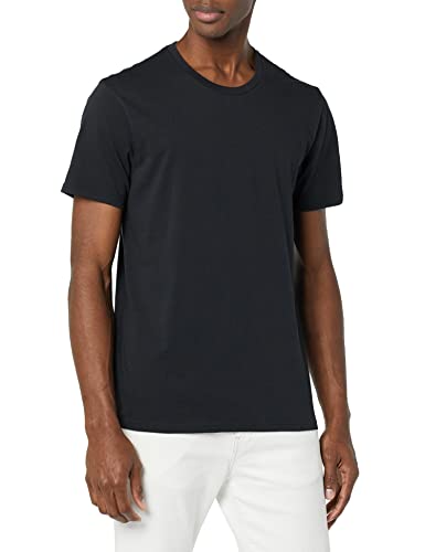 Goodthreads Men's Short-Sleeve Crewneck Cotton T-Shirt Shirt, Black, X-Large