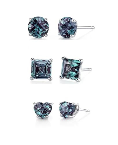 Paris JewelryR 18K�z���C�g�S�[���h���b�L 3�y�A ���E���h�A�X�N�G�A�A�n�[�g�X�^�b�h�C�������O | 4�J���b�g �l�H�A���L�T���h���C�g�a���΃W���G���[ | �����ւ̃M�t�g��