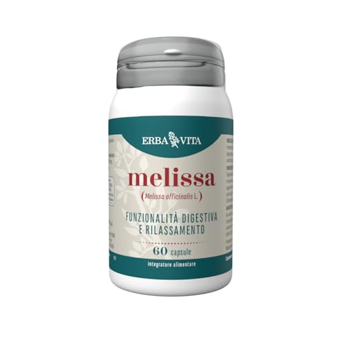 ERBA VITA Integratore Alimentare di Melissa - 60 Capsule - Favorisce la regolare motilità intestinale e contribuisce al rilassamento
