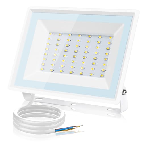 Aigostar Foco LED Exterior 50w,4300LM Foco Proyector LED,IP65 Impermeable Luz de Seguridad,Luz blanca 6500K Luces led exterior,Para Jardín,Patio,Garaje