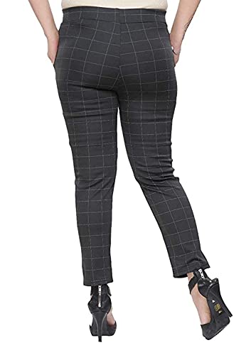 Image of CLOUD STAR Women's Slim Fit Checkered Jeggings Stretchable with 2 Pockets (Free Size)