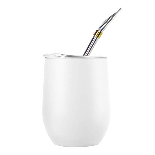 Water Cup Double Wall 304 RVS Cup Hittebestendige Portable Mate Thee Mok met Rietje en Deksel (Kleur: 14) - Image 4