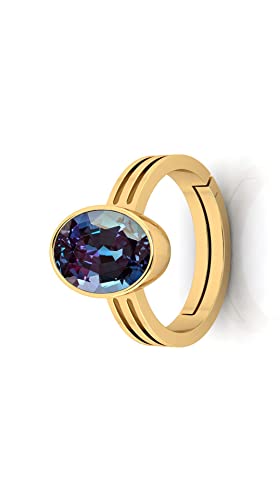 Bague en alexandrite véritable éclat AAA et argent 925 de prestige