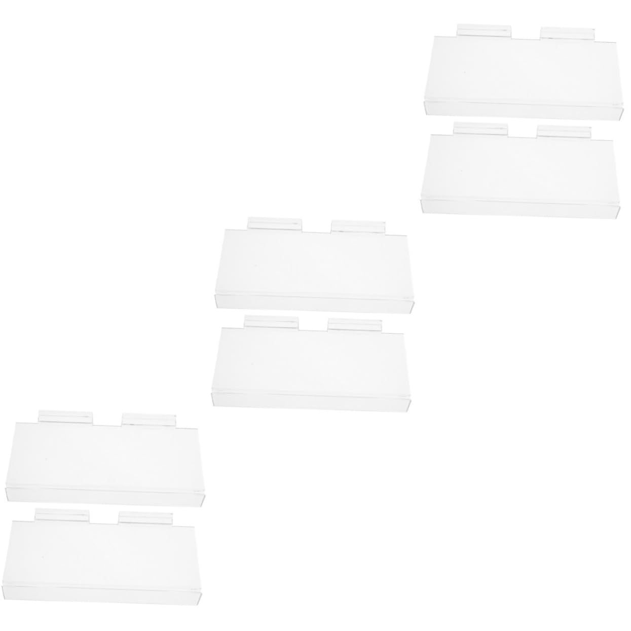 OFFSCH 3sets Shoe Shelves for Wall Acrylic Shoe Display Rack Slat Wall Shelves 2pcs*3