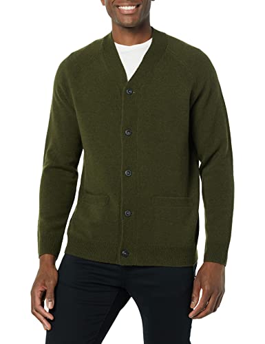 Image of Amazon Essentials Men's Lambs Wool V-Neck Cardigan Sweater with Pockets (Previously Goodthreads)