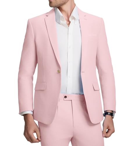 Mens Suit Slim Fit 2 Piece Suits for Men Formal Suit Jacket Pants Business Casual Suits Wedding Prom Tuxedos