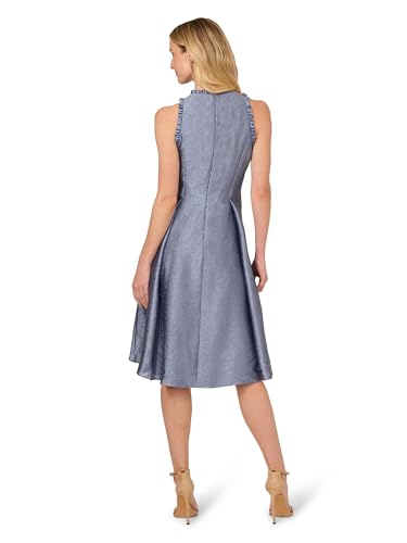 Image of Adrianna Papell Printed Jacquard High-Low Hem Party Dress
