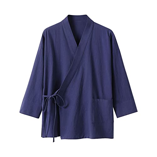Chemise en lin grande taille homme pour effacer l'inconfort des tissus