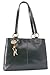 Price comparison product image Catwalk Collection Handbags - Patent Leather Shoulder Bag For Women - Medium Tote Bag - Handbag With Multiple Compartments - Bellstone - Green
