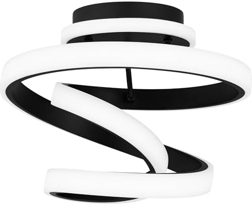 Quoizel Aviva Integrated LED Matte Black Semi-Flush Mount Light