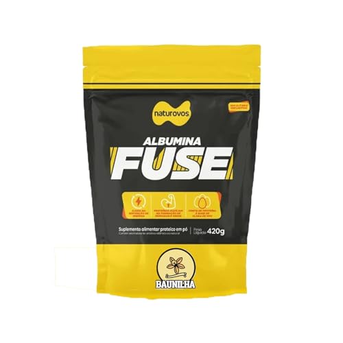 Albumina Fuse Proteína Do Ovo Sem Glúten e Lactose Sabor Baunilha 420g Naturovos