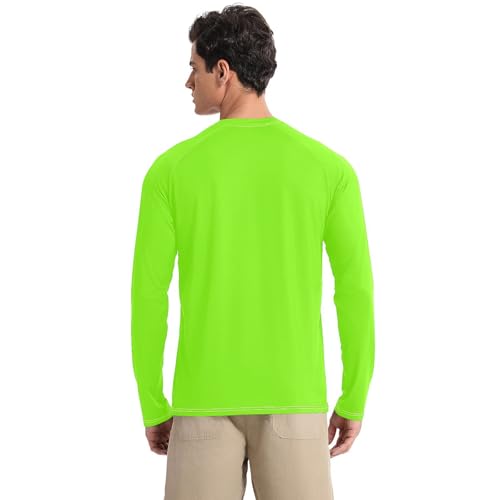 Green Color Shirts Summer UPF 50+ Slim fit Comfort Mens Sun Protection Long Sleeve Summer2